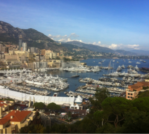 Luxury yachts by Sunseeker on display at Monaco Yacht Show 2014