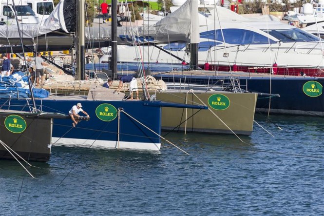 Dockside preparations at the Yacht Club Costa Smeralda - Photo credit to Rolex Carlo Borlenghi
