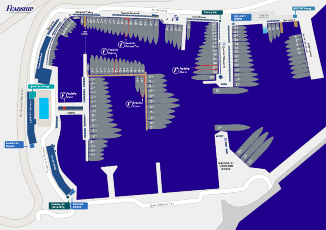 Feadship - MYS map 2014
