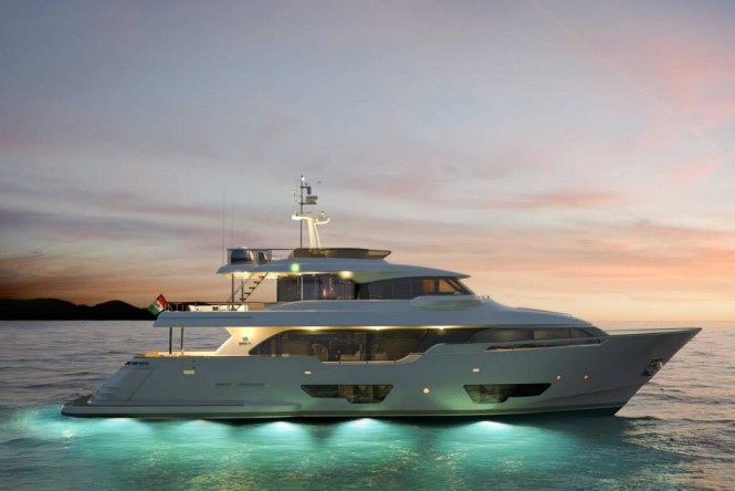 Luxury motor yacht Navetta 28