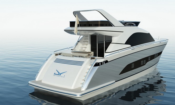 Luxury yacht DMY21 - aft view
