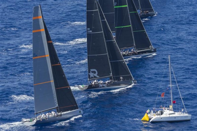 Mini Maxi Rolex World Championship approaching the starting line - Photo by Rolex Carlo Borlenghi Mini Maxi Rolex World Championship approaching the starting line - Photo by Rolex Carlo Borlenghi