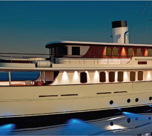 Stephen Huish Design unveils interior for 40m Classic Tri-Deck Motor Yacht by Sarp Yachts 