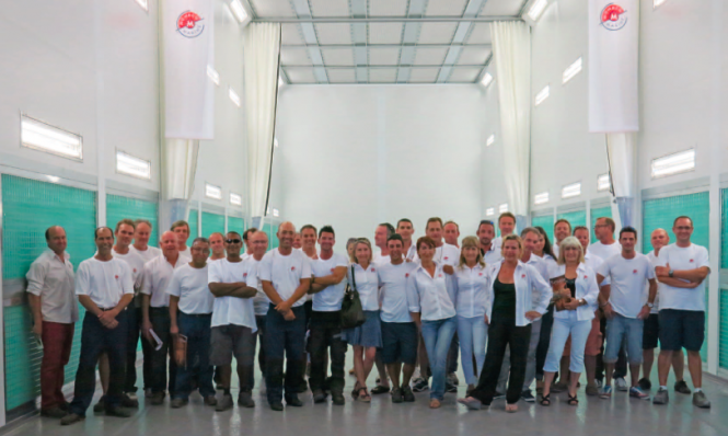 New paint shed - team - Image credit to Monaco Marine