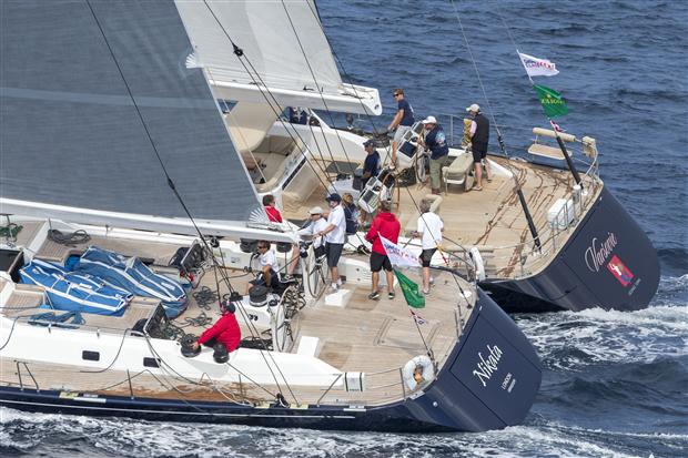 Nikata (GBR) and Varsovie (CAY) yachts at the 2014 Rolex Swan Cup - Photo Rolex : Carlo Borlenghi