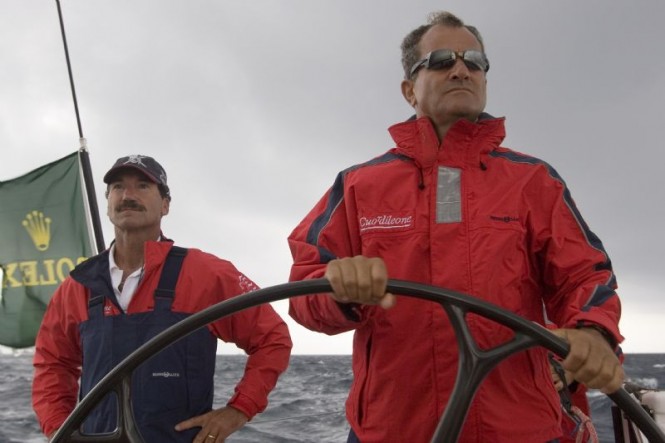 On board Cuor di Leone, 2006 Rolex Swan Cup - Leonardo Ferragamo and Rolex Testimonee Paul Cayard