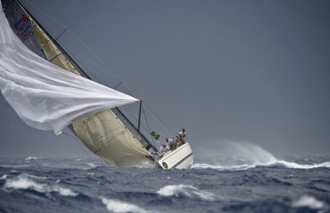 PLENTY, testifying the strong winds during the 2008 Rolex Swan Cup 