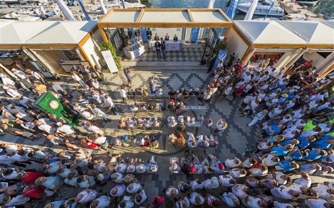 Prizegiving at the YCCS Piazza Azzurra, 2012 Rolex Swan Cup 