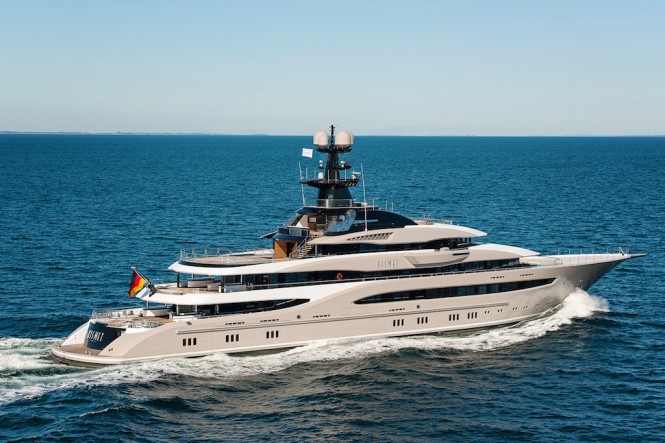 Project Global - Mega Yacht KISMET  - sea trial - Photo ©Klaus Jordan