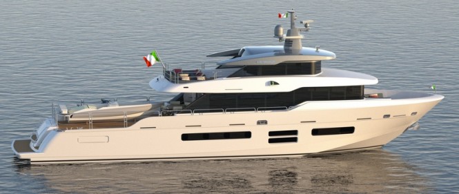 Rendering of Oceanic 90 motor yacht DOLCE VITA