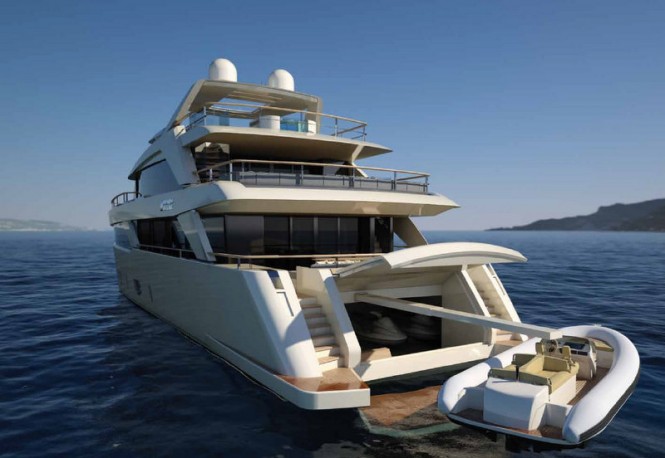 SF 35 yacht concept - aft view