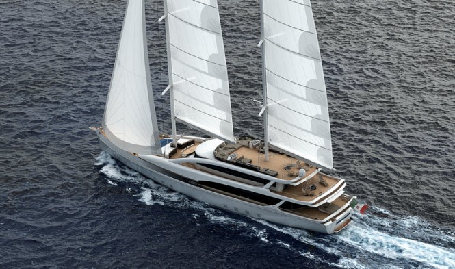 SM45 Project Amerigo yacht under sail