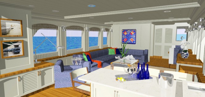 SkyMaster Yacht - Main Saloon