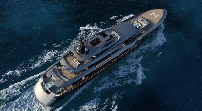 Super yacht M57 Eidos project - top view