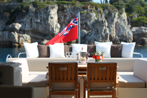 “FIRECRACKER” boasts extensive outdoor space both aft and forward