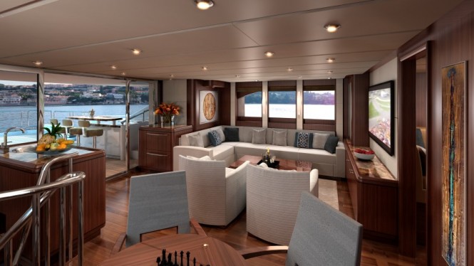 112' OA Tri-Level yacht project - Skylounge