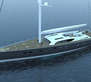 30m Sarp sailing yacht THE GEM with interior design by Stephen Huish
