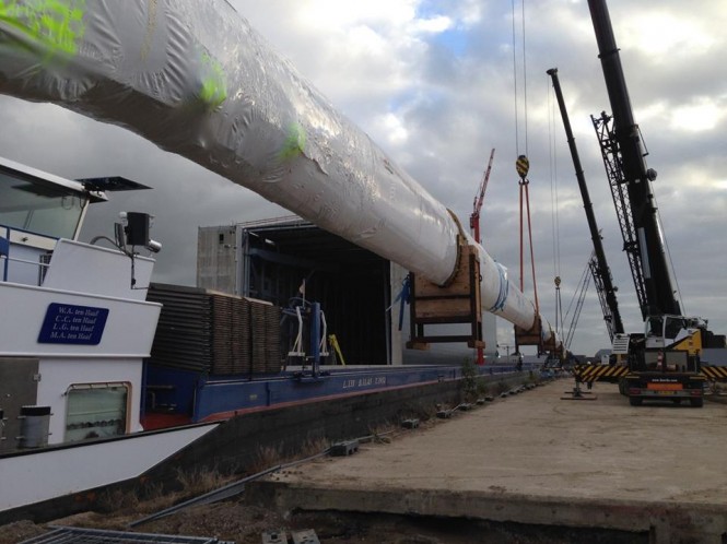 85m super yacht Hull Y711Hull 3069 (Project 85) mast