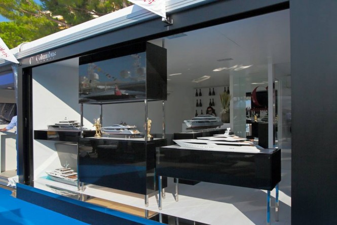 Columbus Yachts at the 2014 Monaco Yacht Show - Image credit to Columbus Yachts