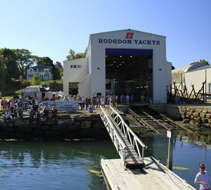 Photos from launch of 100 Super Maxi Yacht COMANCHE by Hodgdon Yachts 