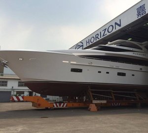 Launch of new Horizon RP110 motor yacht PARADISE