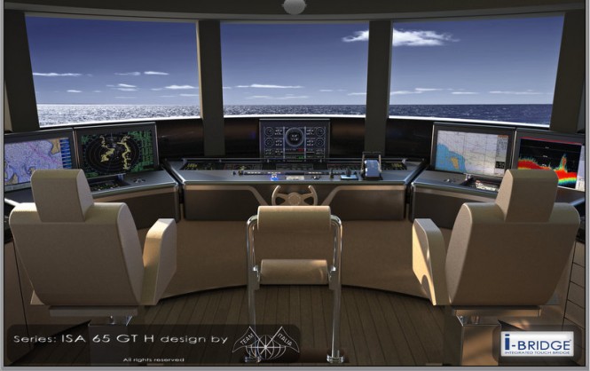 ISA 66 Granturismo mega yacht OKTO - Concept Wheelhouse