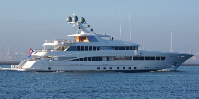 Luxury mega yacht ROCK.IT - Image credit to Kees Torn
