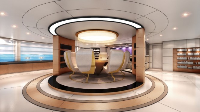 Luxury yacht Austin concept - Salon
