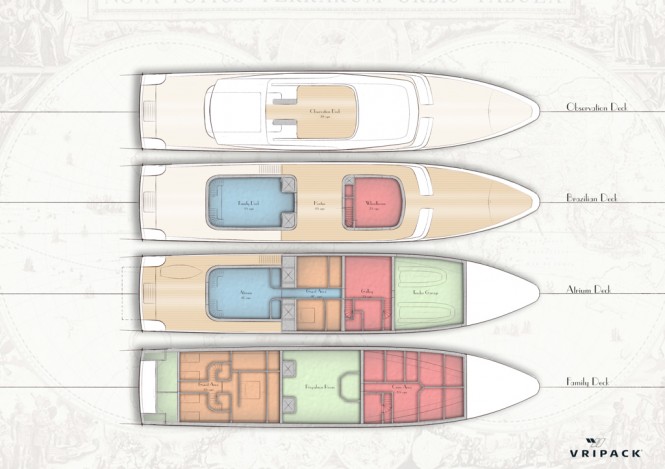 Luxury yacht CASA concept by Vripack - Layout