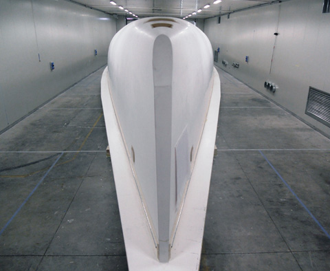 Mould of the new super yacht Wally 110