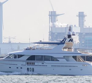 Photos: Mulder 98 Flybridge superyacht YN 1391 coming back from sea trials in the North Sea