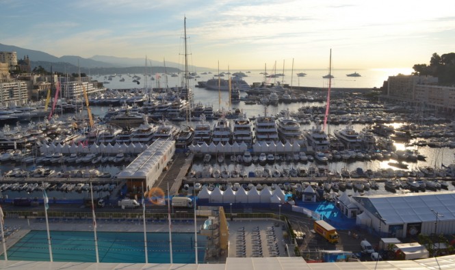 Port Hercule, a glamorous Monaco yacht holiday destination, during MYS 2014