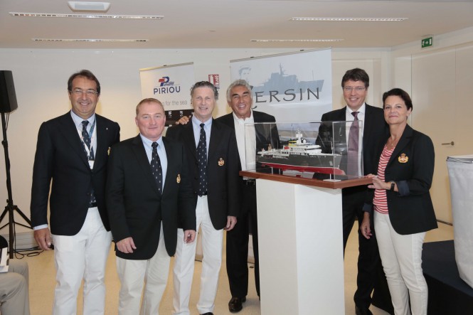 Presentation of M/V Yersin at the 2014 Monaco Yacht Show - Photo credit to Ameller