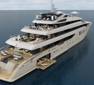 Arrival of 75,80m motor yacht ICON 250 hull at ICON Yachts