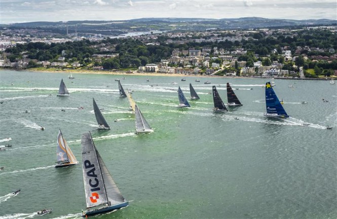 Start of the 2013 Rolex Fastnet Race from Cowes, Isle of Wight - Credit Rolex Kurt Arrigo