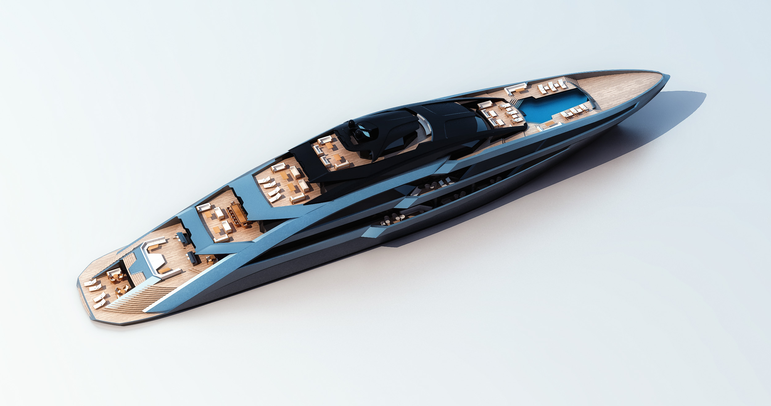 Superyacht Sea Arrow concept - Decks