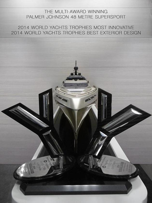 Two World Yacht Trophies 2014 for 48M SuperSport Yacht PJ265 - Image credit to Palmer Johnson