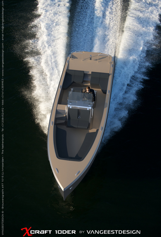 X-Craft 10DER yacht tender from above