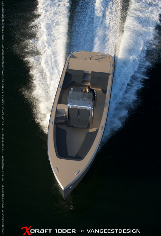 X-Craft 10DER yacht tender from above X-Craft 10DER yacht tender from above