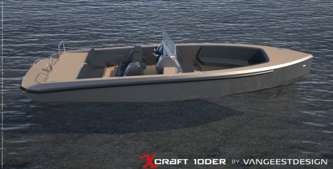 X-Craft 10DER yacht tender - side view X-Craft 10DER yacht tender - side view