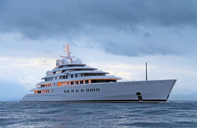180m Lurssen mega yacht AZZAM designed by Nauta - Photo by Giovanni Romero/TheYachtPhoto.com