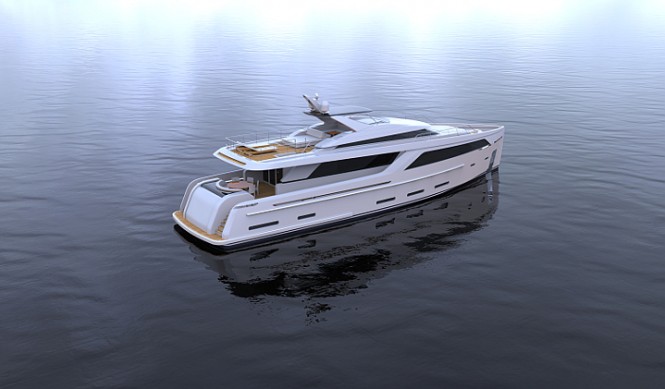 30m Nick Mezas super yacht concept from above