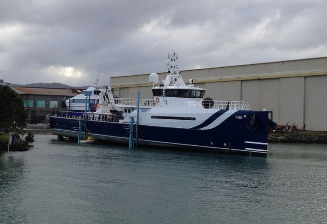 51m Damen Sea Axe Shadow Support Yacht UMBRA before her refit at Oceania Marine