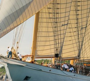 65m sailing yacht ADIX under refit at Pendennis