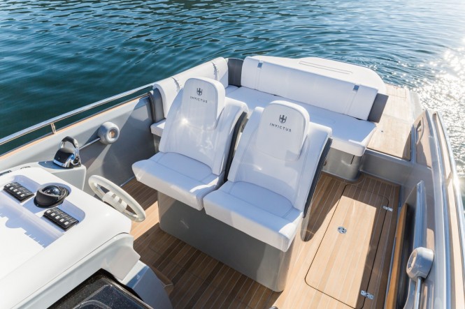 Aboard Invictus 280GT yacht tender