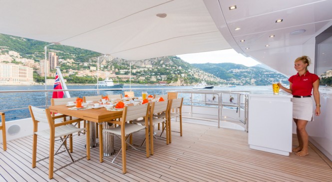 Aboard luxury yacht GATSBY
