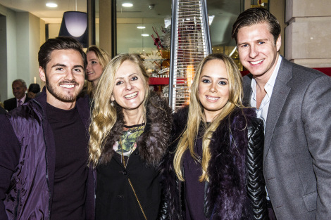 Alex Head (L), Donna Castle, Lauren Head and David Ox (R) pictured at Sunseeker London