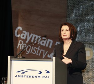 President of Monte Carlo Yachts presents key to success at opening of METS 2014