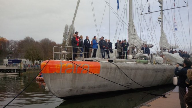 Expedition yacht Tara in the port of Lorient on November 22, 2014 - Image credit to Tara Expeditions