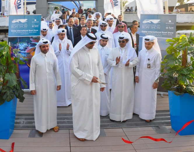 H.E. the Minister of Economy and Trade, Sheikh Ahmed Bin Jassim Bin Mohamed Al Thani, officially opened the Qatar International Boat Show on November 11